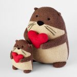 Sewing Plushies Diy Diy Plush Otter With Heart Free Sewing Pattern Mindy