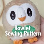 Sewing Plushies Diy Diy Rowlet Plush Sewing Pattern Eye Embroidery Files Etsy