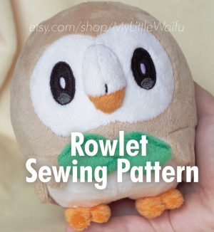 Sewing Plushies Diy Diy Rowlet Plush Sewing Pattern Eye Embroidery Files Etsy