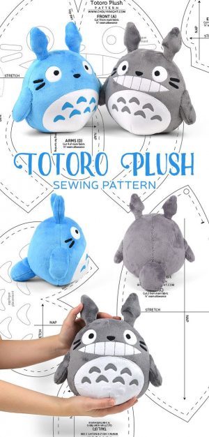 Sewing Plushies Diy Totoro Plush Sewing Pattern Sewdesune Cajitas Pinterest