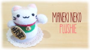 Sewing Plushies Easy How Make Make Lucky Cat Plushie Maneki Neko Easy Sock Sewing