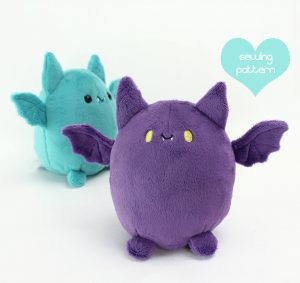 Sewing Plushies Easy Pdf Sewing Pattern Fat Bat Halloween Kawaii Plushie Cute Etsy