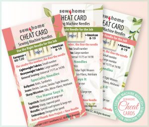 Sewing Printables Cheat Sheets Sewing Machine Needles Cheat Cards Sew4home