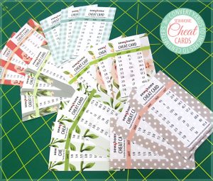 Sewing Printables Cheat Sheets Yardage Conversion Cheat Cards Sew4home