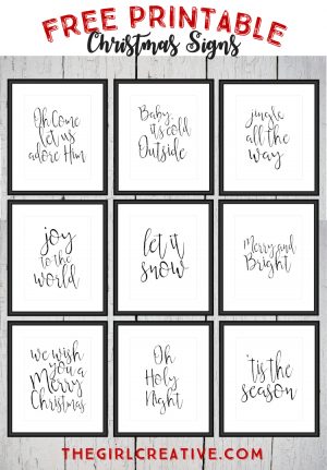 Sewing Printables Free Signs Free Printable Christmas Signs The Girl Creative