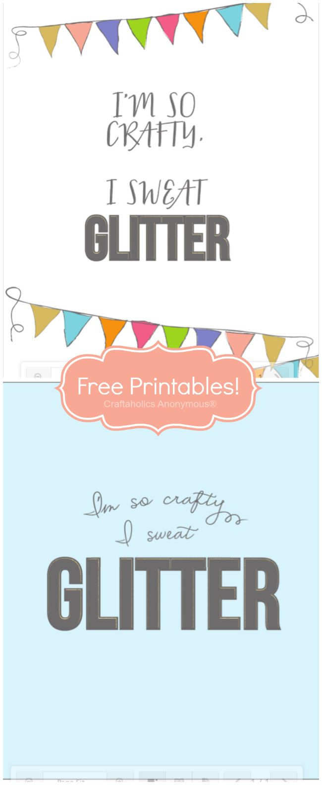 Sewing Printables Free Signs Im So Crafty I Sweat Glitter Free Printable Free Printable
