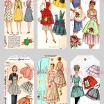 Sewing Printables Free Vintage Digital Collage Sheet Of Vintage Sewing Pattern Aprons Tags