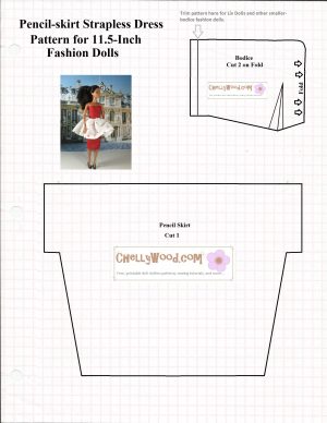 Sewing Printables Free Vintage Free Printable Sewing Pattern For Romantic Dolls Dress