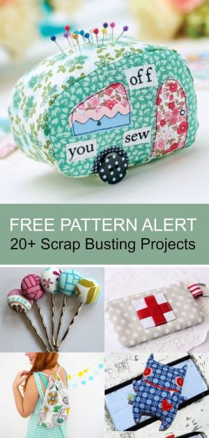 Sewing Scrap Projects Free Pattern Free Pattern Alert 20 Scrap Busting Projects Sewing Pinterest