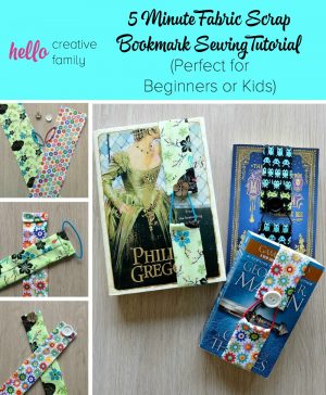 Sewing Scrap Projects How To Make 5 Minute Fabric Scrap Bookmark Sewing Tutorial