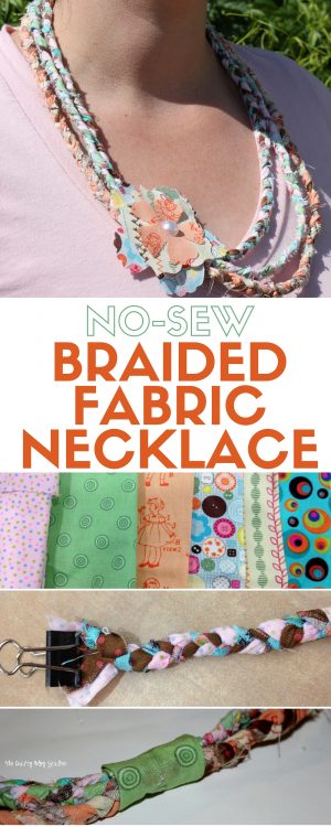 Sewing Scrap Projects How To Make No Sew Braided Fabric Necklace Tutorial The Crafty Blog Stalker