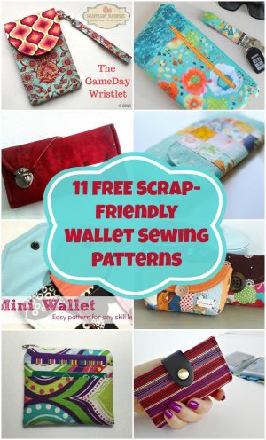 Sewing Scrap Projects Simple 11 Free Wallet Sewing Patterns All Scrap Friendly Easy To Sew With