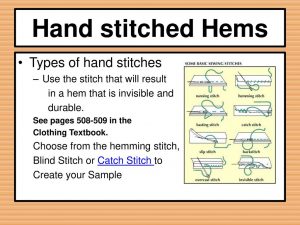 Sewing Stitches Hand Sewing Definitions Notes Strand 4 Construction Samples Ppt Download