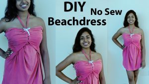 Sewing Tshirt Dress No Sew Diy Turn A T Shirt To Beach Dress Youtube