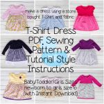 Sewing Tshirt Dress T Shirt Dress Pdf Sewing Pattern Tutorial Style Instructions Etsy
