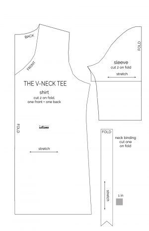 Sewing Tshirt Pattern How To Make A V Neck T Shirt Sewing Pattern And Tutorial Its