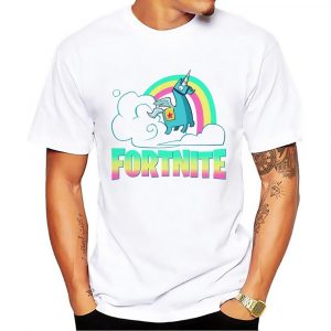 Sewing Tshirts Funny Fortnite Llama Funny Tshirt Men 2018 Summer New White Casual