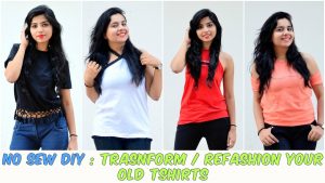Sewing Tshirts Refashion No Sew Diy Transform Refashion Your Old T Shirts Youtube