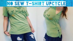 Sewing Upcycle Clothes No Sew T Shirt Upcycle Youtube