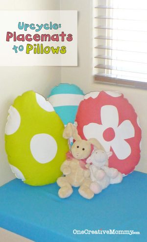 Sewing Upcycle Ideas Spring Pillow Upcycle Pillows Made From Placemats Onecreativemommy