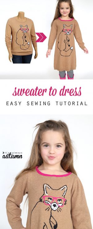 Sewing Upcycle Ideas Sweater To Dress Upcycle Easy Sewing Tutorial Its Always Autumn