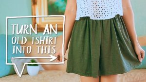 Sewing Upcycled Clothing Easy Diy Diy Clothes Hack Transform A Tshirt Into A Skirt Easy Sewing