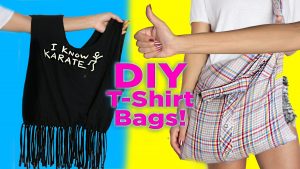 Sewing Upcycled Clothing Easy Diy Diy T Shirt Bag No Sew 2 Diy T Shirt Tote Bags Easy Diy Youtube