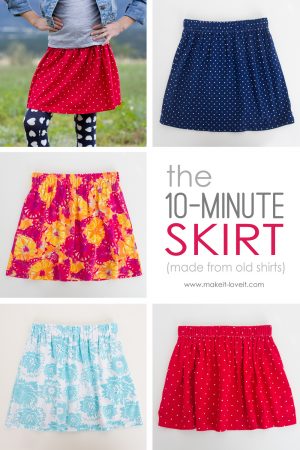 Sewing Upcycled Clothing Easy Diy The 10 Minute Skirt Re Purposing Old Shirts Into Skirts Make It