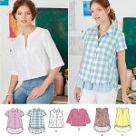 Simplicity Sewing Patterns Simplicity 8090 Misses Easy To Sew Button Shirt And Pullover Top