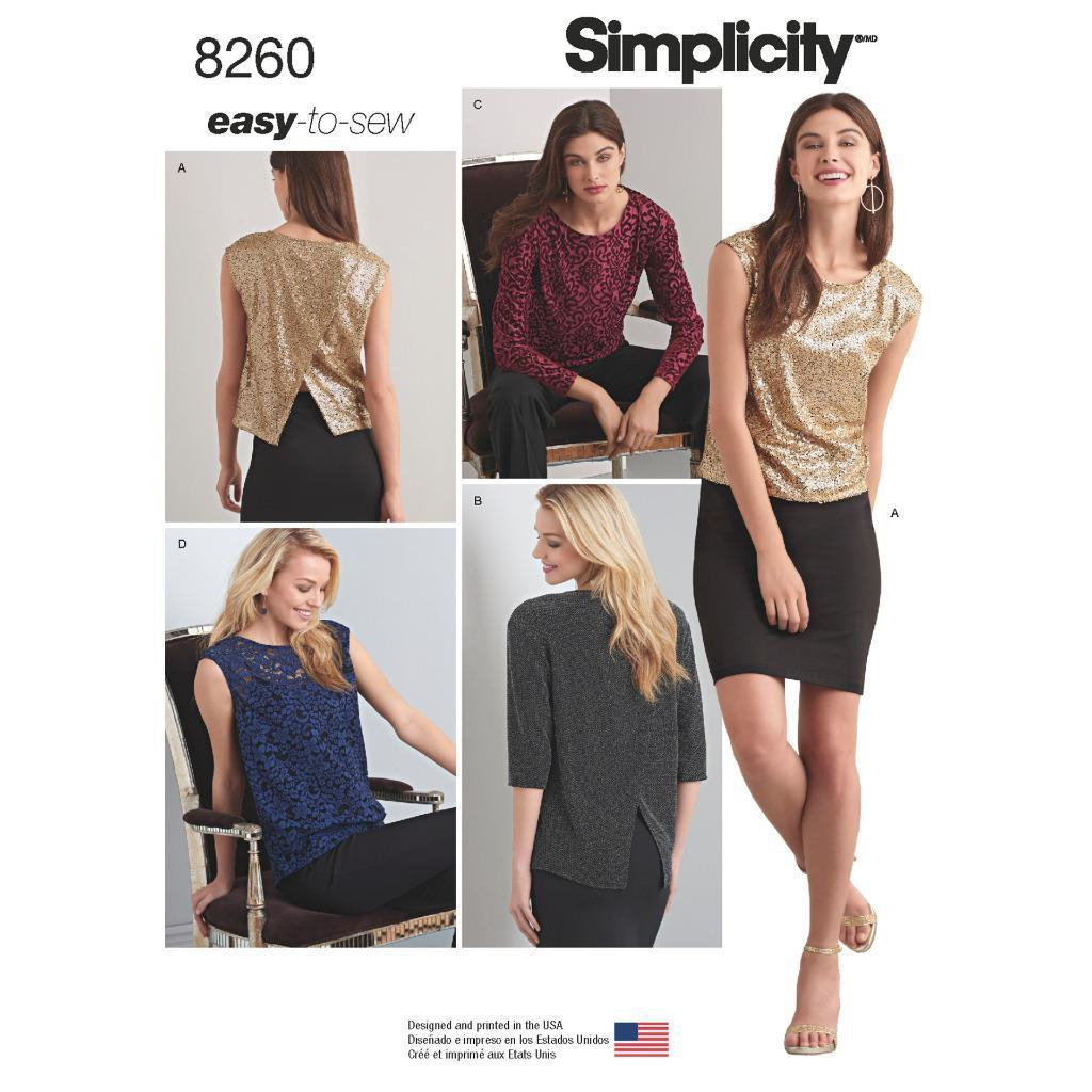 Simplicity Sewing Patterns Simplicity Sewing Pattern Easy To Sew Misses Top In 2 Lengths Size