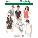 Simplicity Sewing Patterns Simplicity Womens Tops Sizes 16 To 24 Sewing Pattern 8061 Hobcraft