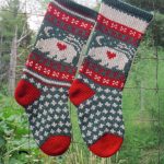 Stocking Knitting Pattern Digital Christmas Stocking Knitting Pattern Bear Stocking Etsy