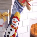 Stocking Knitting Pattern Free Knitting Pattern For Snowman Stocking Holiday Knitting
