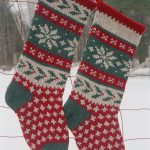 Stocking Knitting Pattern Holly Stocking Knitting Pattern Downloadable Christmas Etsy
