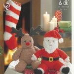 Stocking Knitting Pattern King Cole Christmas Santa And Rudolph Toys And Stocking Knitting