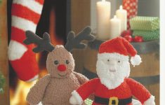 Stocking Knitting Pattern King Cole Christmas Santa And Rudolph Toys And Stocking Knitting