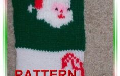 Stocking Knitting Pattern Santa With Candy Canes Christmas Stocking Knitting Pattern Etsy