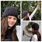 Textured Knitting Patterns Textured Cable Beanie Hat Knitting Pattern Easy