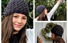 Textured Knitting Patterns Textured Cable Beanie Hat Knitting Pattern Easy