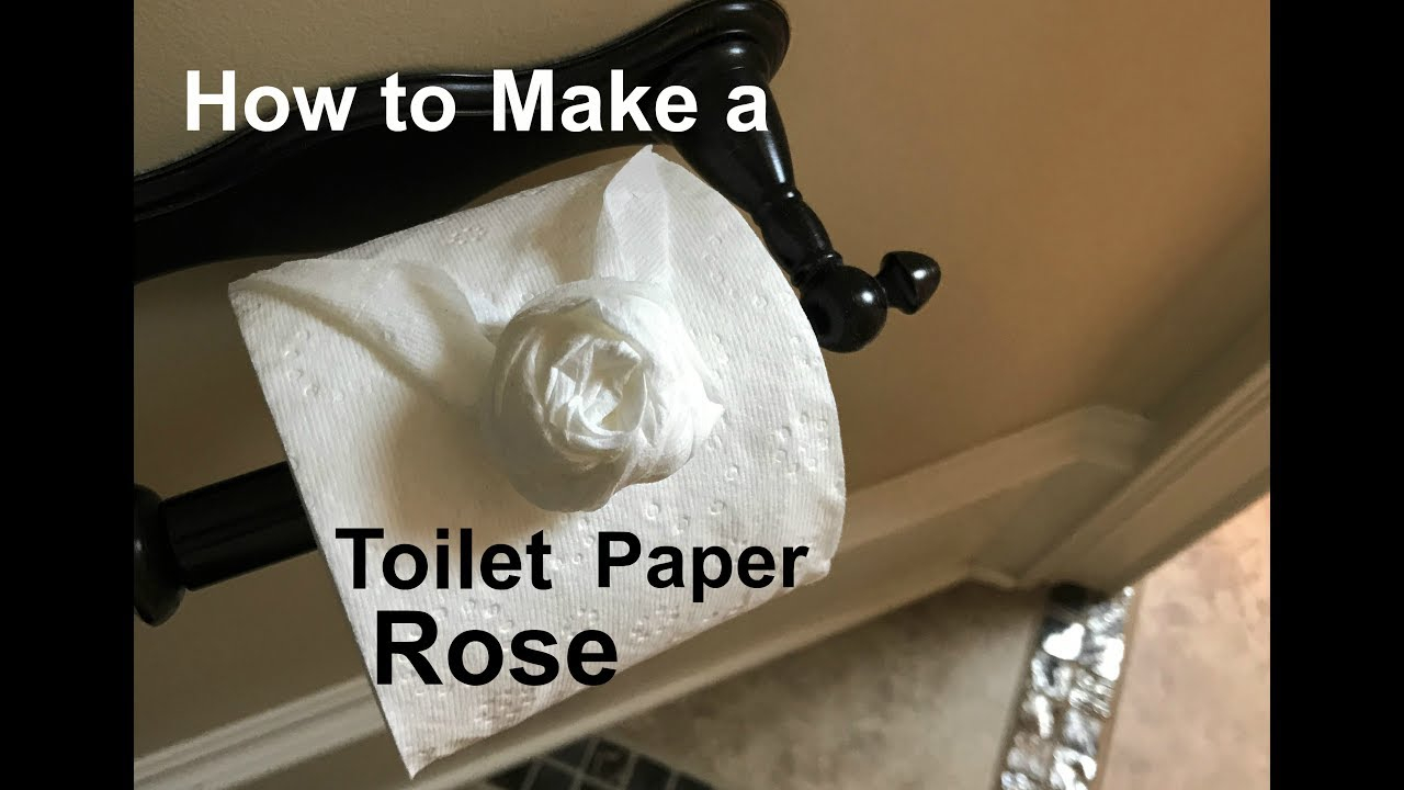 Toilet Paper Origami Rose How To Make A Toilet Paper Rose In 21 Seconds Youtube