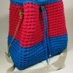 Tshirt Crochet Bags Crotcheted T Shirt Yarn Bucket Bags