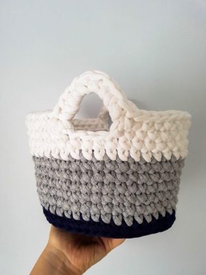 Tshirt Crochet Basket A Free Crochet Toy Basket Pattern Using T Shirt Yarn