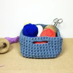 Tshirt Crochet Basket How To Crochet A T Shirt Yarn Basket Diy Tutorial Youtube