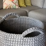 Tshirt Crochet Basket T Shirt Yarn Crochet Basket A Perfect Storage Solution