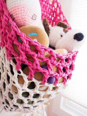 Tshirt Crochet Basket T Shirt Yarn Hanging Basket Crochet Pattern One Dog Woof