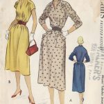 Vintage Sewing Patterns 1952 Vintage Sewing Pattern Dress B38 R327 The Vintage Pattern Shop