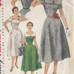 Vintage Sewing Patterns 1954 Vintage Sewing Pattern Dress B34 R64 Simplicity The