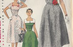 Vintage Sewing Patterns 1954 Vintage Sewing Pattern Dress B34 R64 Simplicity The