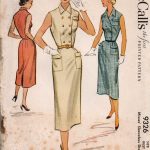 Vintage Sewing Patterns Mccalls 9326 Womens Sleeveless Double Breasted Dress 50s Vintage