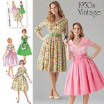 Vintage Sewing Patterns Simplicity 1459 Misses Miss Petite 1950s Vintage Dress